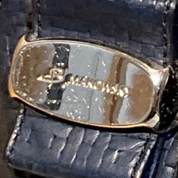 B. Makowsky double handle black large pebble leather texture bag.  10-B1Cb - Picture 10 of 10